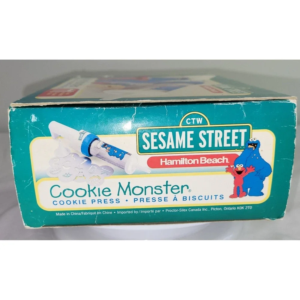 NOS Hamilton Beach Sesame Street Cookie Monster 11 Discs Press Vintage 1998